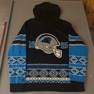 NFL Apparel 1995 Vintage Carolina Panthers Hoodie Sweater Black & Blue  Size XL